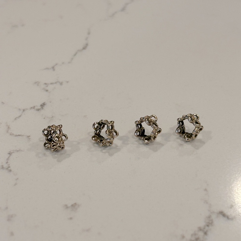 RE-LISTED: 3, 14k Gold Trinity Spacers